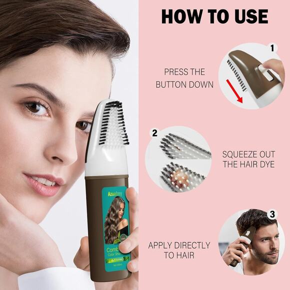 Linen Hair Dye Shampoo,Hair Dye,Hair Color Shampoo,Champu Para Canas 4 in 1 Semi - Picture 3 of 6